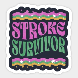 Groovy Stroke Survivor Sticker